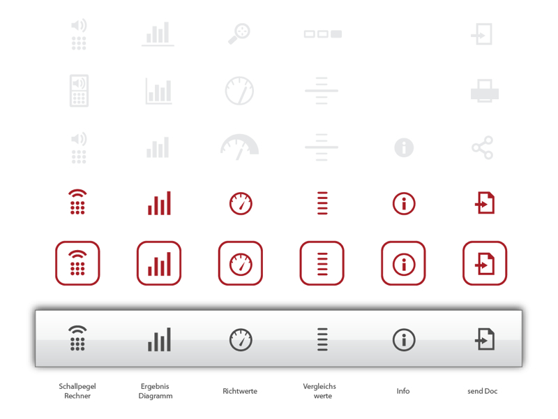 iPad Icon Design Menue navigation